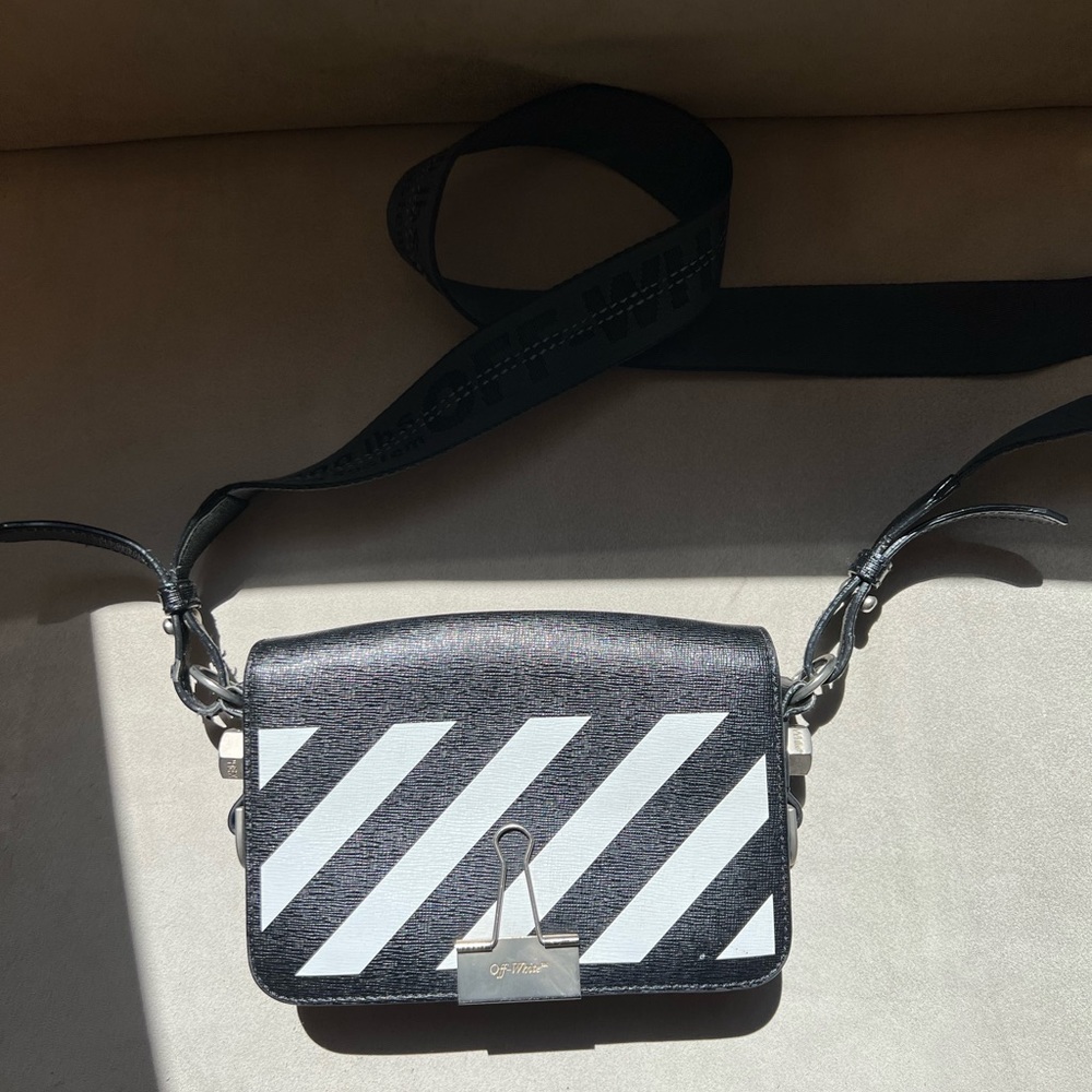 Off-White Binder Clip Crossbody Bag